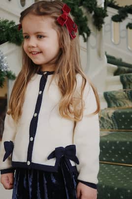 Cardigan Alette in lana con fiocco | Konges Sløjd