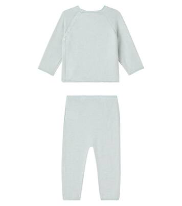 Loan striped cotton and cashmere sweater and pants set | Bonpoint