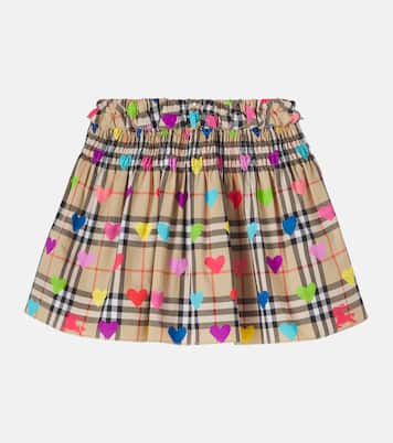Falda Burberry Check de algodón estampada | Burberry Kids