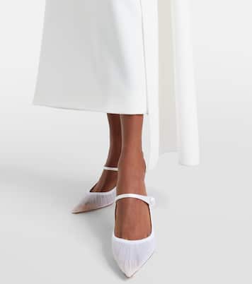 Voile 75 satin-trimmed tulle mules | Aquazzura