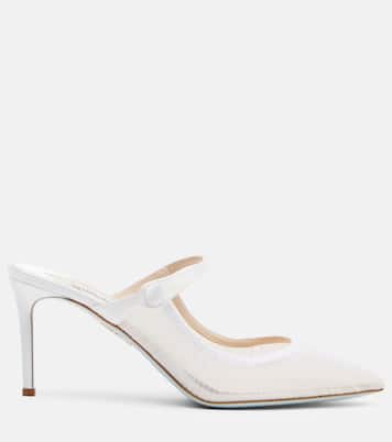 Voile 75 satin-trimmed tulle mules | Aquazzura