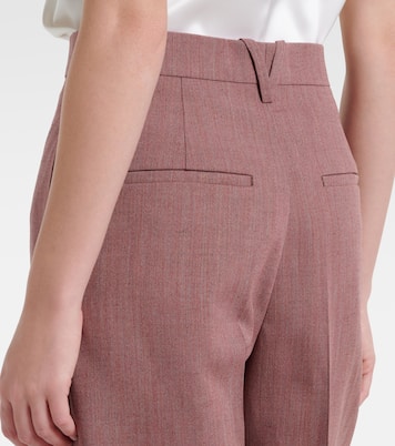Wool and linen-blend tapered pants | Bottega Veneta