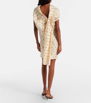 Floral draped silk minidress | Khaite