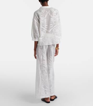 Bestickte Hose Nina aus Baumwolle | Farm Rio