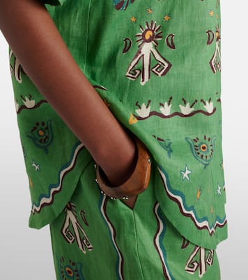 Sun Dancer printed linen shirt  | Alémais