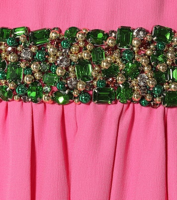 Vestido corto de crepé con adornos | Prada