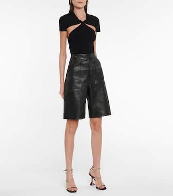 Bermuda Theresa a vita alta in pelle | Khaite