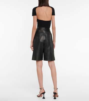 Bermuda Theresa a vita alta in pelle | Khaite