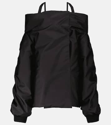 Giacca in nylon con scollo bardot | Prada