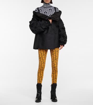 Giacca in nylon con scollo bardot | Prada