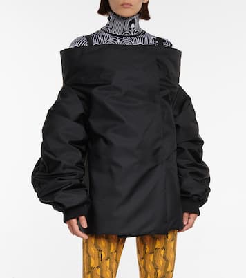 Giacca in nylon con scollo bardot | Prada