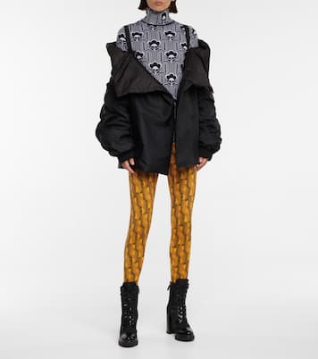 Giacca in nylon con scollo bardot | Prada