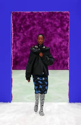 Giacca in nylon con scollo bardot | Prada
