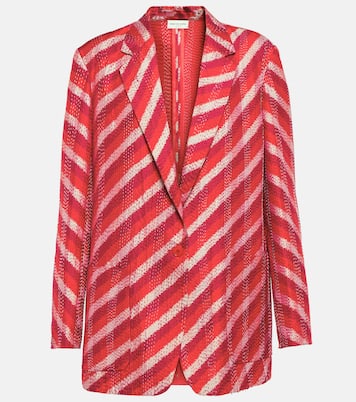 Blazer in seta a righe | Dries Van Noten