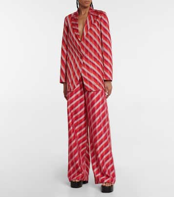 Blazer in seta a righe | Dries Van Noten