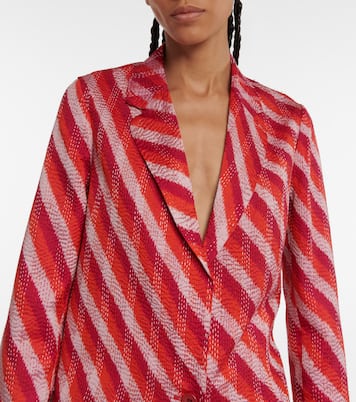 Blazer in seta a righe | Dries Van Noten