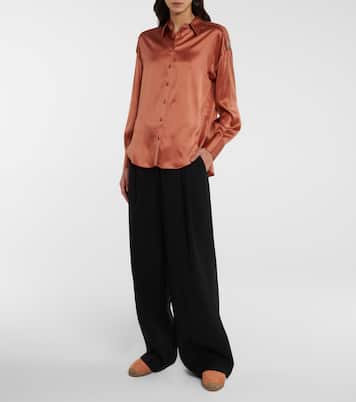 Verziertes Hemd aus Satin | Brunello Cucinelli