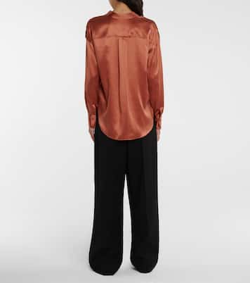 Verziertes Hemd aus Satin | Brunello Cucinelli