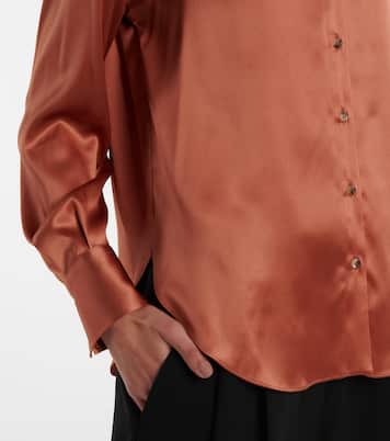 Verziertes Hemd aus Satin | Brunello Cucinelli
