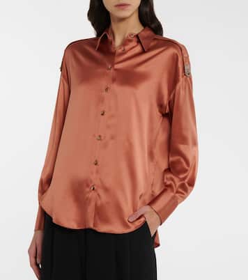 Verziertes Hemd aus Satin | Brunello Cucinelli