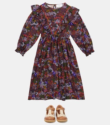 Ruffle-trimmed floral crêpe dress | Paade Mode