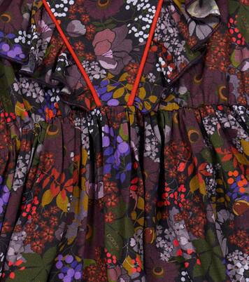 Ruffle-trimmed floral crêpe dress | Paade Mode