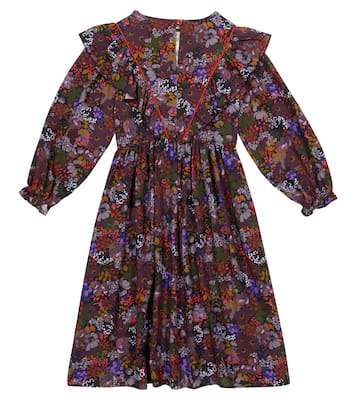 Ruffle-trimmed floral crêpe dress | Paade Mode