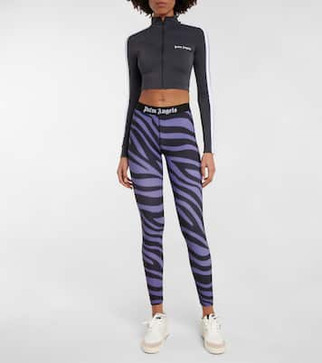 Cropped zip-up track jacket | Palm Angels