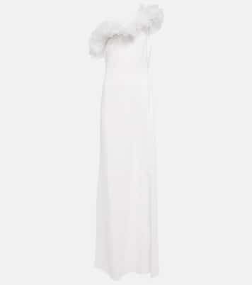 Abito lungo asimmetrico con tulle | Giambattista Valli