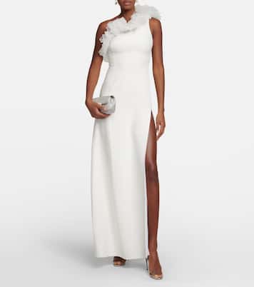 Abito lungo asimmetrico con tulle | Giambattista Valli