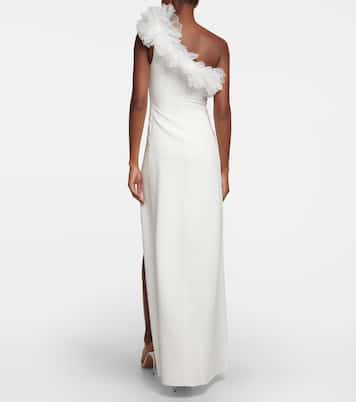 Abito lungo asimmetrico con tulle | Giambattista Valli