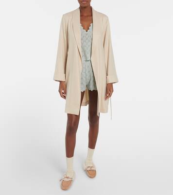 Bovisa cashmere-blend flannel robe | Loro Piana
