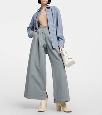 Pantaloni in canvas di cotone e lino | Maison Margiela