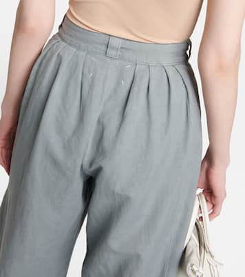 Pantaloni in canvas di cotone e lino | Maison Margiela