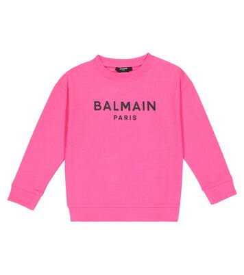 Felpa in jersey di cotone con logo | Balmain Kids
