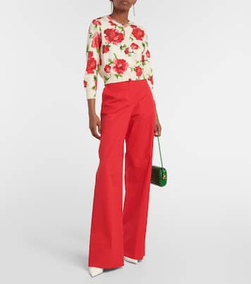 Floral silk and cotton cardigan | Carolina Herrera