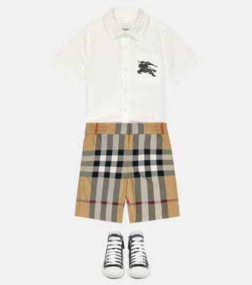 Shorts in cotone a quadri | Burberry Kids