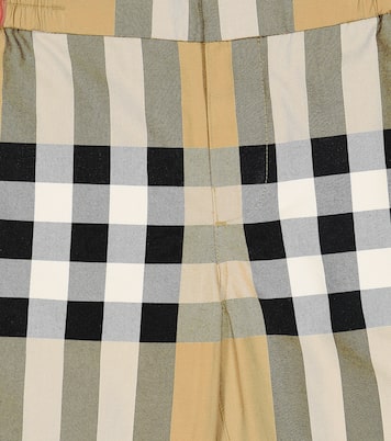 Shorts in cotone a quadri | Burberry Kids