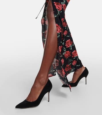 Escarpins BB 90 en daim | Manolo Blahnik