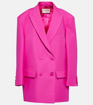 Blazer a doppio petto in lana e seta | Valentino