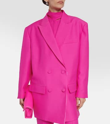 Blazer a doppio petto in lana e seta | Valentino