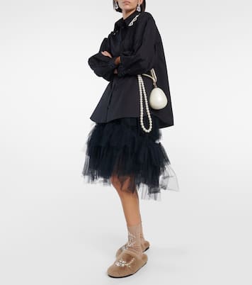 Slippers de pelo sintético con adornos | Simone Rocha