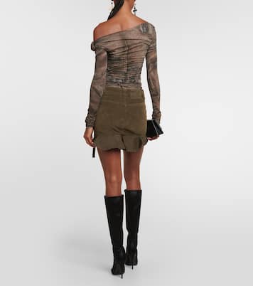 Minifalda cargo de terciopelo | Blumarine