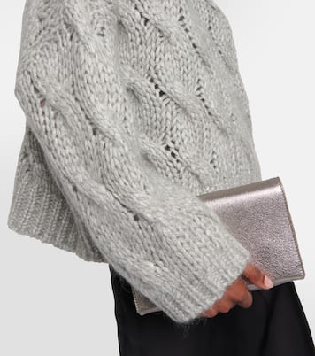 Pullover in maglia di misto mohair a trecce | Brunello Cucinelli