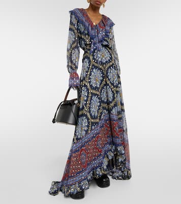 Paisley silk jacquard maxi skirt | Etro
