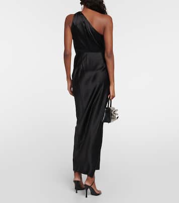 One-Shoulder-Maxikleid aus Seidensatin | The Sei