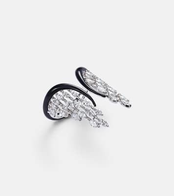 Angel Wings 18kt gold ring with diamonds | Kamyen