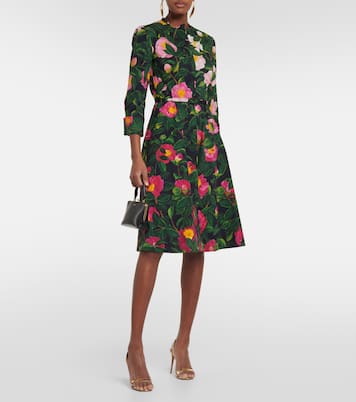 Vestido camisero de mezcla de algodón | Oscar de la Renta