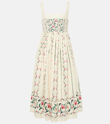 Barbara Rocio embroidered midi dress | Agua by Agua Bendita