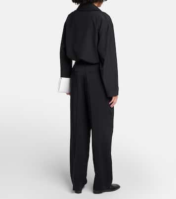 Pleated high-rise wide-leg pants | CO